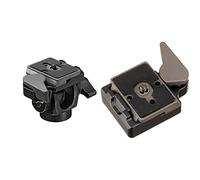 Manfrotto 234RC Rotule pour Monopode Plateau Rapide Inclinaison à 90° Charge Maximum : 5kg & 323 Adaptateur de Plateau Rapide pour Plateau rectangulaire 200PL (Inclus)