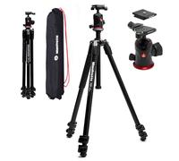 Manfrotto 290XTRA Trépied Appareil Photo Aluminium avec Rotule 496, 3 Sections, 4 Angles, Verrouillage Rapide, Plaque Arca-Swiss, 10 kg, Sac, pour Reflex, Hybride, Caméra Compacte