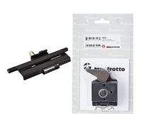 Manfrotto 454 Plateau Micrométrique en Aluminium Noir & 323 Adaptateur de Plateau Rapide pour Plateau rectangulaire 200PL (Inclus)