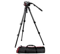 Manfrotto 504HD,535K Kit Trépied Carbone 535K avec Rotule Vidéo 504HD + Sac Noir