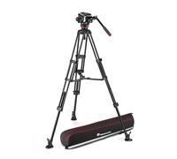Manfrotto Trépied Rapide 645 en aluminium avec rotule vidéo fluide 504X