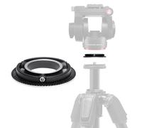 Manfrotto Adaptateur à Base Plate 60mm, Compatible avec la Rotule Vidéo MVH500XAH, Anti-Rotation pour Trépieds avec Vis Pointeau, Léger et Durable