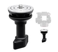 Manfrotto Adaptateur Demi-Boule 60mm pour Utiliser Une Rotule à Base Plate 60 Mm avec Trépied Vidéo à Bol 60 Mm, Levier Court, Prises au Ras du Sol