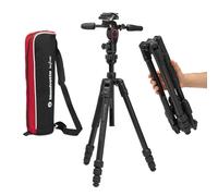 Manfrotto Befree GT Pro Trépied de Voyage en Aluminium 4 Sections avec tête panoramique et inclinable à 3 Positions Noir