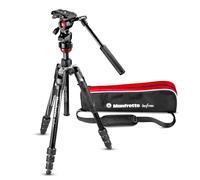 Manfrotto Trépied de voyage Befree Live Twist – Aluminium, fermeture à visser, stabilisateur vidéo