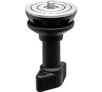 Manfrotto Adaptateur Demi-Boule 60mm pour Utiliser Une Rotule à Base Plate 60 Mm avec Trépied Vidéo à Bol 60 Mm, Levier Court, Prises au Ras du Sol