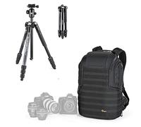 Manfrotto Element MII Trépied de Voyage pour Appareil Photo Compacts, CSC, DSLR, en Aluminium, et Sac ProTactic 450AW II pour Appareils Professionnels, Drones, Créateurs de Contenu