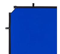 Manfrotto EzyFrame Toile pour Fond Pliable Photo/Vidéo Grand Format - 2 x 2,3 m - Chroma Key Bleu -Facile à Transporter - pour Portraits de Famille/Poses Dynamiques/Publicités/Photo de Mode- LL LB7949