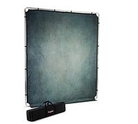 Manfrotto Kit de Fond EzyFrame Vintage - Coloris Vert Sauge - Cadre Pliable en Aluminium - 2 x 2,3 m - avec Étui de Transport Rigide - LL LB7932