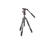 Manfrotto Befree Live, Trépied Vidéo de Voyage en Aluminium, avec Rotule et Fermeture à Levier, Stabilisateur pour Appareils Video, Réflex, Hybride, Compact, Caméscope