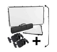 Manfrotto Lighting Kit Skylite Medium 1.1x2m + 2x rotules + barre support de fond + sac