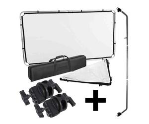 Manfrotto Lighting Kit Skylite Medium 1.1x2m + 2x rotules + barre support de fond + sac