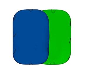 Manfrotto LL LC5987 Fond réversible pliable 1,8 x 2,1 m Chromakey Bleu/vert