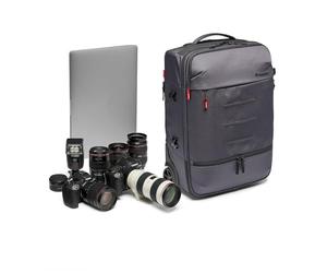 Manfrotto MB MN-R-RN-50 Manhattan Runner-50 Valise Photo à roulettes avec Connexion Trépied, Compartiment Photo Amovible pour Reflex et Hybrides avec Objectif Standard ou Téléobjectif - Tissu Enduit