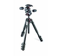 Manfrotto MK190XPRO4-3W Kit Trépied en alu 4 Sections + rotule 3 Dimensions Noir