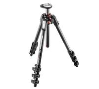Manfrotto MT190CXPRO4 Trépied Photo en Carbone à 4 Sections avec Colonne Centrale Orientable à 90° - Trépied Professionnel pour Appareils Photo Reflex et Hybrides, Noir/Anthracite