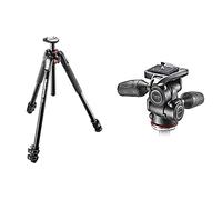 Manfrotto MT190XPRO3 Trépied en Aluminium 3 Sections Noir & MH804-3W Tête de trépied pour Appareil Photo Noir