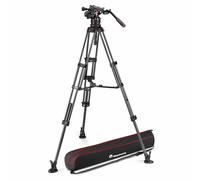Manfrotto Rotule vidéo fluide MVK608TWINGC avec trépied carbone double tube, charge 18 kg