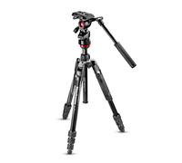 Manfrotto Trépied de voyage Befree Live Twist – Aluminium, fermeture à visser, stabilisateur vidéo