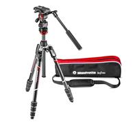 Manfrotto MVKBFRTC-LIVEUS Befree Live Kit trépied vidéo en Fibre de Carbone avec tête Fluide, serrures M-Lock Twist Leg Locks, Noir