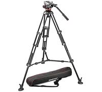 Manfrotto professionnel Fluide Système de vidéo avec pieds en aluminium et Mid Dissipateur thermique