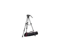 Manfrotto Rotule Vidéo Fluide 509-Trépied Ultraléger Rapide Flexible 645 Double Tube Carbone- Kit Professionnel Appareil Photo Reflex, Appareil Numérique, Vlogging-Charge ADM.13 kg