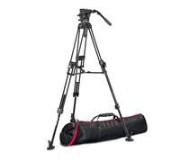 Manfrotto Rotule Vidéo Fluide 526- Trépied Ultraléger Rapide Flexible 645 Double Tube Alu - Kit Professionnel Appareil Photo Reflex, Appareil Numérique, Vlogging - Charge ADM.16kg