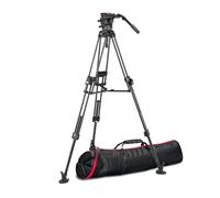Manfrotto Rotule Vidéo Fluide 526- Trépied Ultraléger Rapide Flexible 645 Double Tube Carbone- Kit Professionnel Appareil Photo Reflex, Appareil Numérique, Vlogging-Charge ADM.16kg