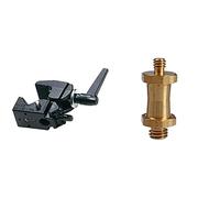 Manfrotto Super Clamp Pince Universelle (Import Allemagne) & 037 Adaptateur réversible avec vis 3/8" et 1/4" pour Montage d'appareils sur Le Super Clamp 035C