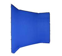 Manfrotto Toile de Fond Chroma Key FX Bleu 4 x 2,9 m - Plus Grand Kit de Fond Chroma Key Tout-en-Un Réutilisable - Rapide à Installer - Facilement Transportable - MLBG4301CB