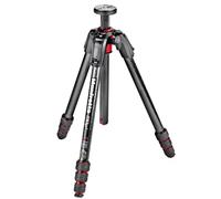 Manfrotto MT190GOC4 trépied Caméras numériques 3 pieds Noir, Rouge