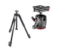 Manfrotto Trépied 190X 3 Sections Aluminium et Rotule Ball XPRO avec Plateau Rapide Top Lock, Haute Précision, Mouvement Fluide, Équipement Photo, pour Trépied Appareil Photo, pour Création de Contenu