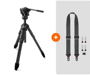 Manfrotto - Trépied ONE Alu avec la Rotule 500X + Peak Design Courroie Slide V3 OFFERT