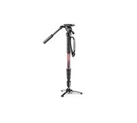 Manfrotto Monopode vidéo Element MII – aluminium, rotule, 4 sections, base fluide, 4 kg – rouge