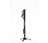 Manfrotto Video Monopod XPRO+, Support pour Appareil Photo, Smartphone, et Téléphone, en Aluminium à 4 Sections, Tige de Stabilisateur Vidéo avec Base Fluide