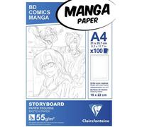 Manga bloc Storyboard - G.S. - A4 - 100F - 55g - Bleu turquoise