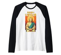 Manga chrétien Anime Jésus Méditation Dieu est Vivant Art Manche Raglan