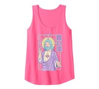 Manga chrétien Jésus Sacré Cœur Kawaii Anime Rose Pastel Débardeur