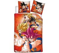 Manga Déco - Parure de Lit Enfant Dragon Ball Super Goku - Housse de Couette 140x200 Taie 63x63 cm