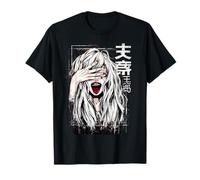 Manga Girl Scream Hand Over Eyes Dark Art Design T-Shirt