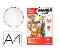 Manga illustrations bloc coll clairefontaine a4 21x29,7cm 100gr 50f