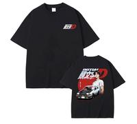 Manga Initial D Classic Movie Initial D T-Shirts Takumi Fujiwara Top Takumi Fujiwara Tee Fujiwara AE86 Printing Top New Initial D Red Sun Short Sleeves for Unisex Adult