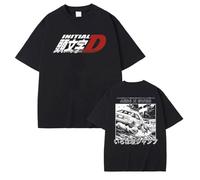 Manga Initial D Classic Movie Initial D T-Shirts Takumi Fujiwara Top Takumi Fujiwara Tee Fujiwara AE86 Printing Top New Initial D Red Sun Short Sleeves for Unisex Adult