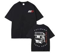Manga Initial D Classic Movie Initial D T-Shirts Takumi Fujiwara Top Takumi Fujiwara Tee Fujiwara AE86 Printing Top New Initial D Red Sun Short Sleeves for Unisex Adult