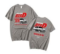 Manga Initial D T-Shirts Takumi Fujiwara Top Bunta Fujiwara Tee Fujiwara AE86 Summer Top T-Shirts Japan Anime Initial D Clothing