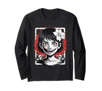 Manga Japonais Horreur Anime Japon Y2K Creepy Girl Goth Manche Longue