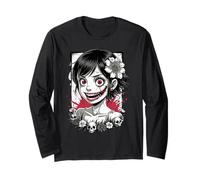 Manga Japonais Horreur Anime Japon Y2K Creepy Girl Goth Manche Longue