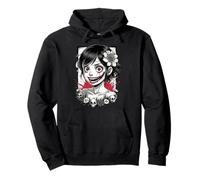 Manga Japonais Horreur Anime Japon Y2K Creepy Girl Goth Sweat à Capuche
