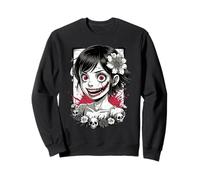 Manga Japonais Horreur Anime Japon Y2K Creepy Girl Goth Sweatshirt