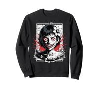 Manga Japonais Horreur Anime Japon Y2K Creepy Girl Goth Sweatshirt